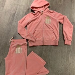 Pink Juicy Couture velour track suit